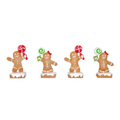 4-Piece Gingerbread Cookie Card Holders