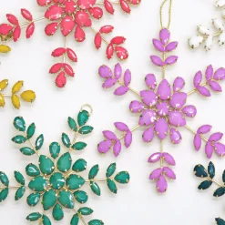 6-Piece HGTV Home Collection Beaded Snowflake Ornaments