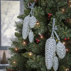 2-Piece HGTV Home Collection Pinecone Cluster Ornaments