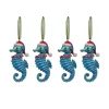 4-Piece HGTV Home Collection Teal Seahorse Ornaments