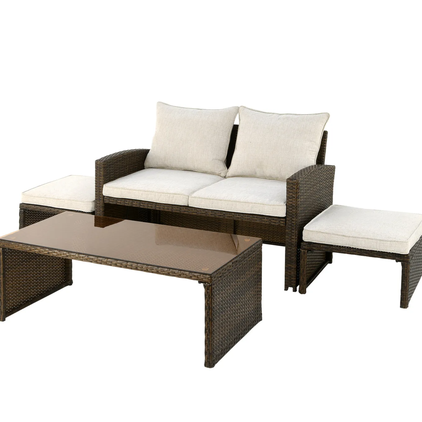 4-Piece Norton Collection All-Weather Wicker Conversation Set