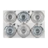 6-Piece Shatterproof Glittering Silver Ornaments
