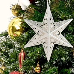 Scentsicles Decorative Ornament, Metal White Star, White Winter Fir with Refill
