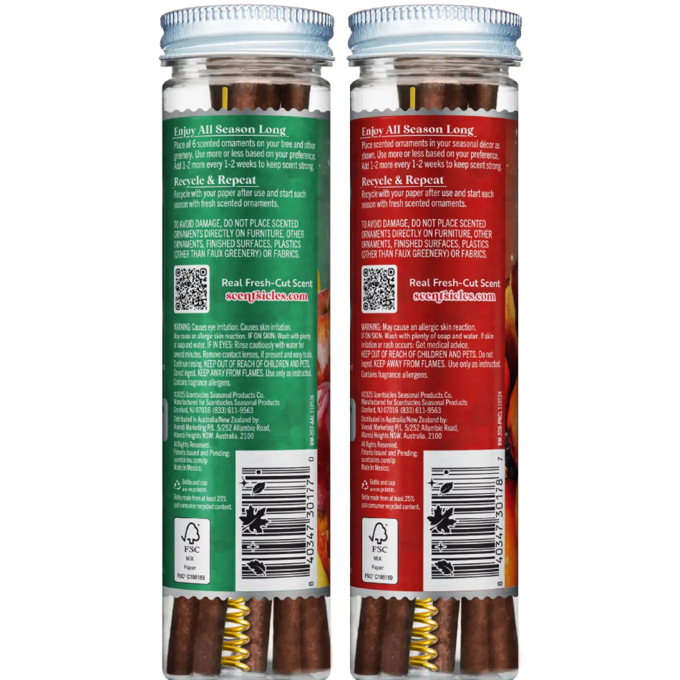 Scentsicles, 6pc Stick, Autumn 'n Apples & Pumpkin 'n Cider- 2 Pack