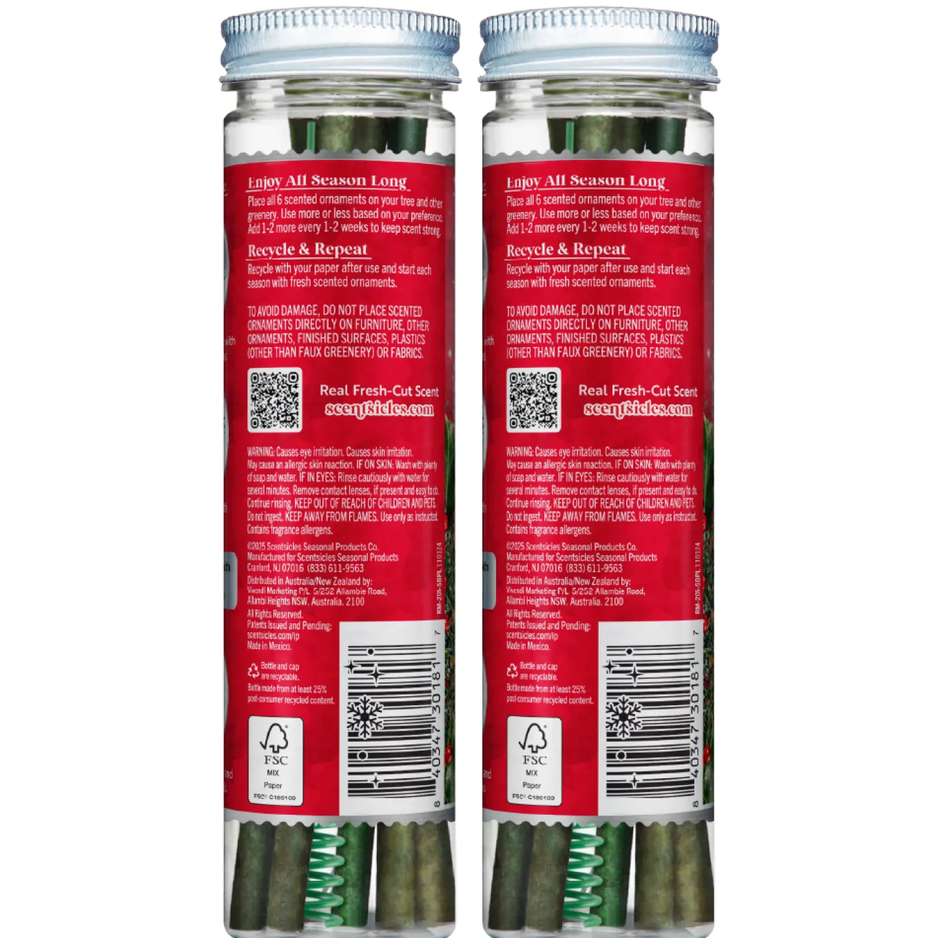 Scentsicles, 6pc Stick, Snowberry Pine - 2 Pack