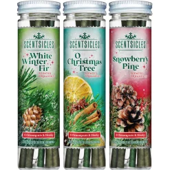 Scentsicles, 6pc Stick, White Winter Fir, O Christmas Tree, Snowberry Pine- 3 Pack