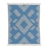 5x7 ft. Dusty Blue Hand Woven Outdoor Rug
