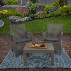 4x6 ft. Navy Blue Hand Woven Outdoor Rug