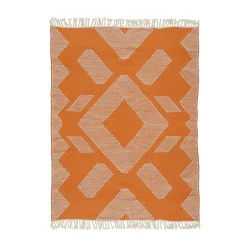 4x6 ft. Papaya Hand Woven Outdoor Rug