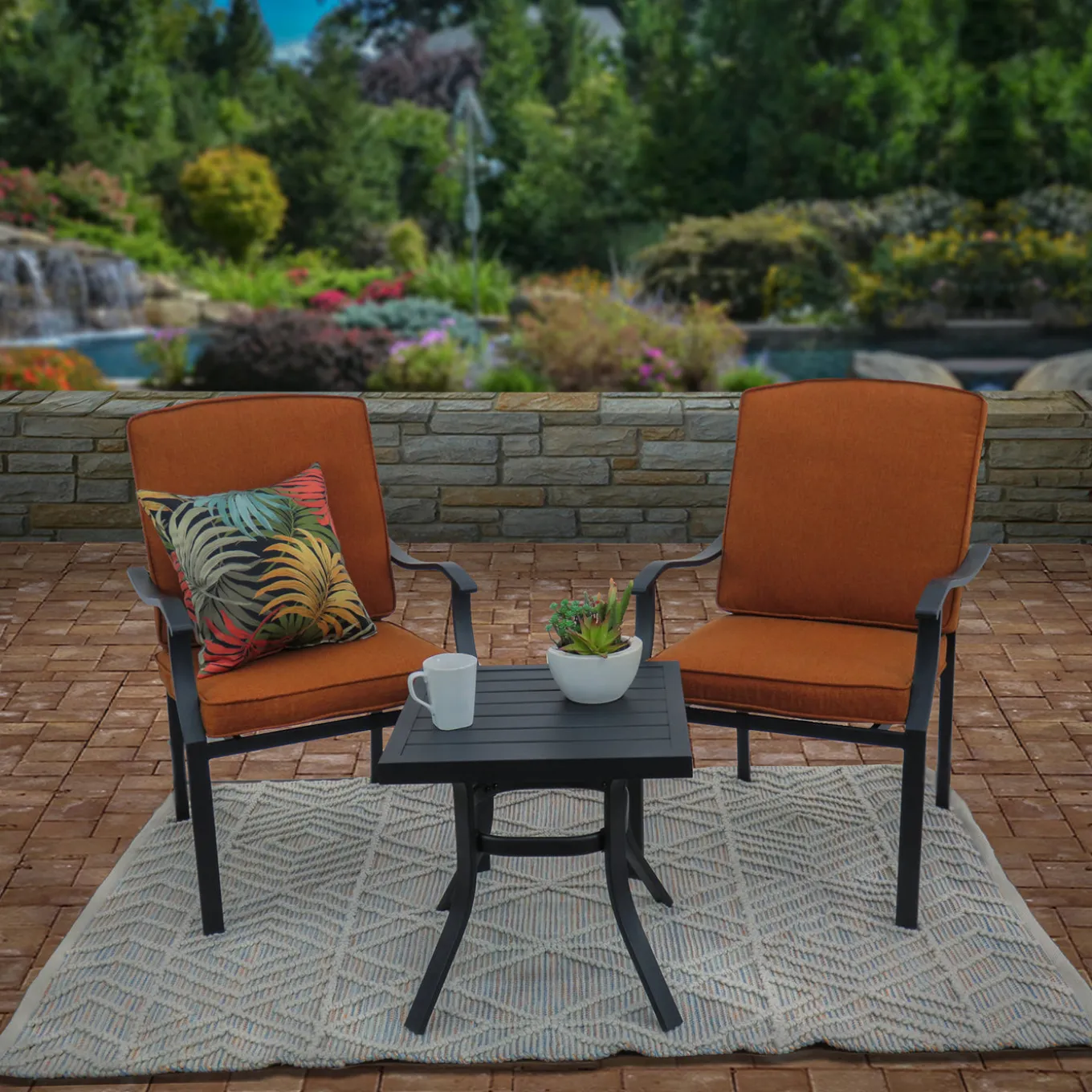 5x7 ft.Multicolor Hand Woven Outdoor Rug